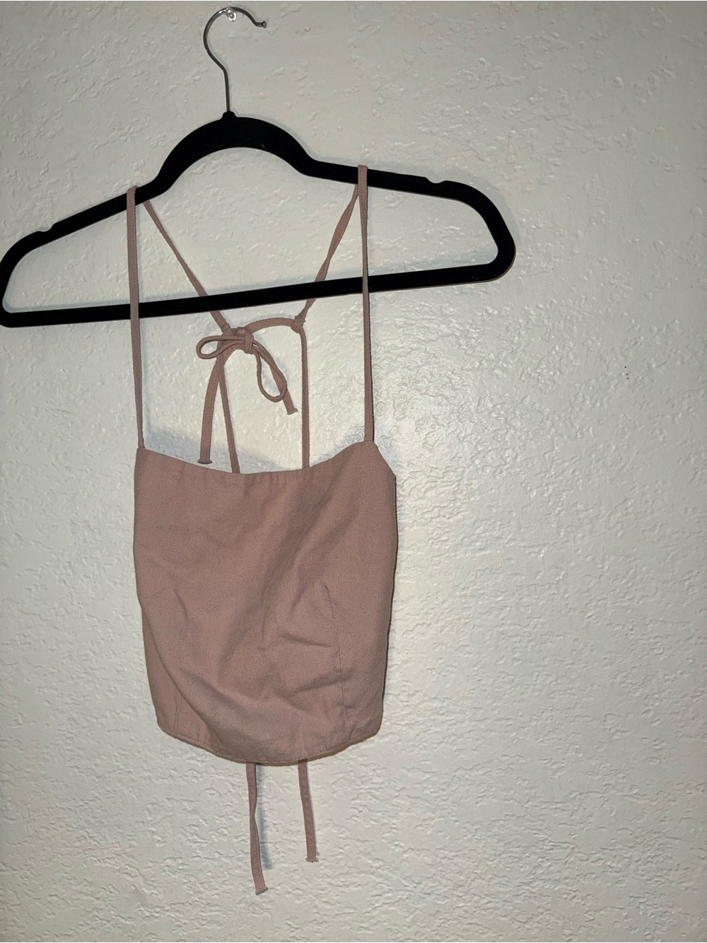 Kendall & Kylie Dusty Rose Tie-Back Cropped Camisole